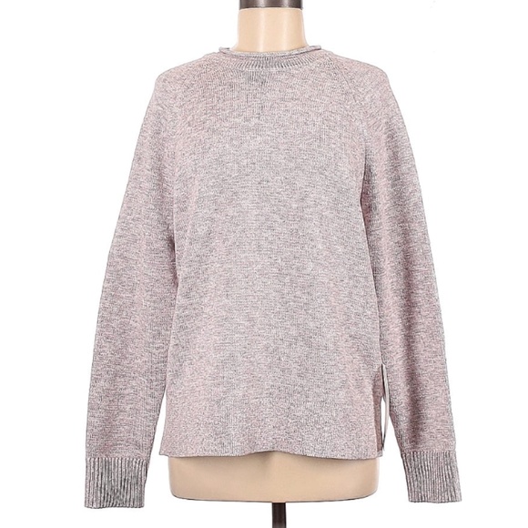 NWT Lululemon Boxy Cotton-Blend Sweater, Light Pink/Grey Heather, Medium - Picture 7 of 15